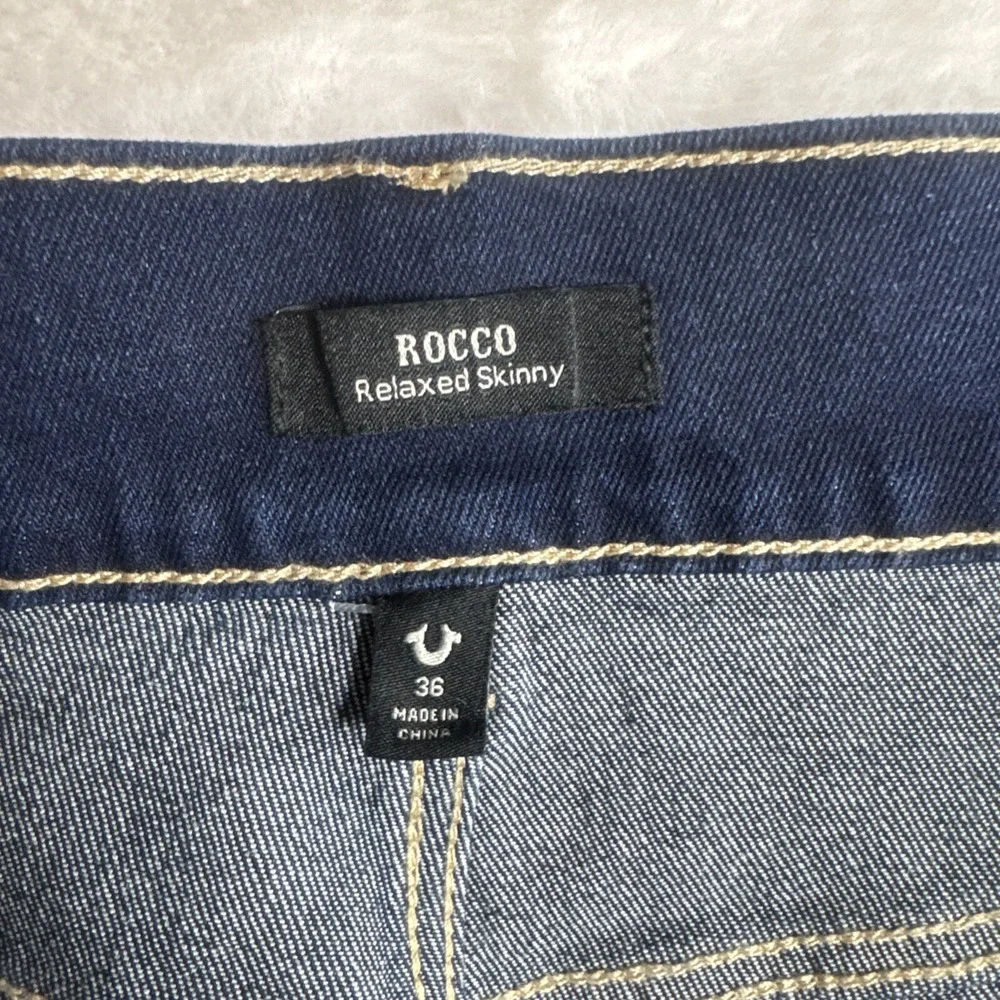 True Religion Rocco Relaxed Skinny Men's Jeans Dark‎ Blue 36